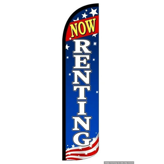 Now Renting Windless flag Without Pole Advertisement /Business Flags | Feather Flag |