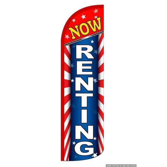 Now Renting Windless flag Without Pole Advertisement /Business Flags | Feather Flag |