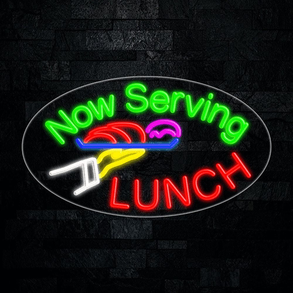 Now Serving Lunch LED Neon Sign 28