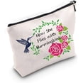 thumbnail image 1 of Now She Flies with Hummingbirds Makeup Bag Memorial Gift Remembrance Cosmetic Bags Gift Sympathy Gift for Her, 1 of 5