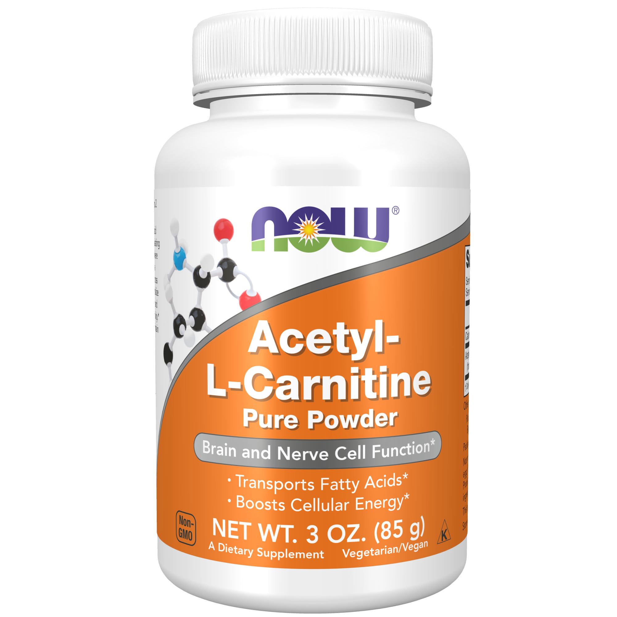 Now Supplements, Alc (AcetylLCarnitine) Powder, Brain And Nerve Cell Function*, 3Ounce