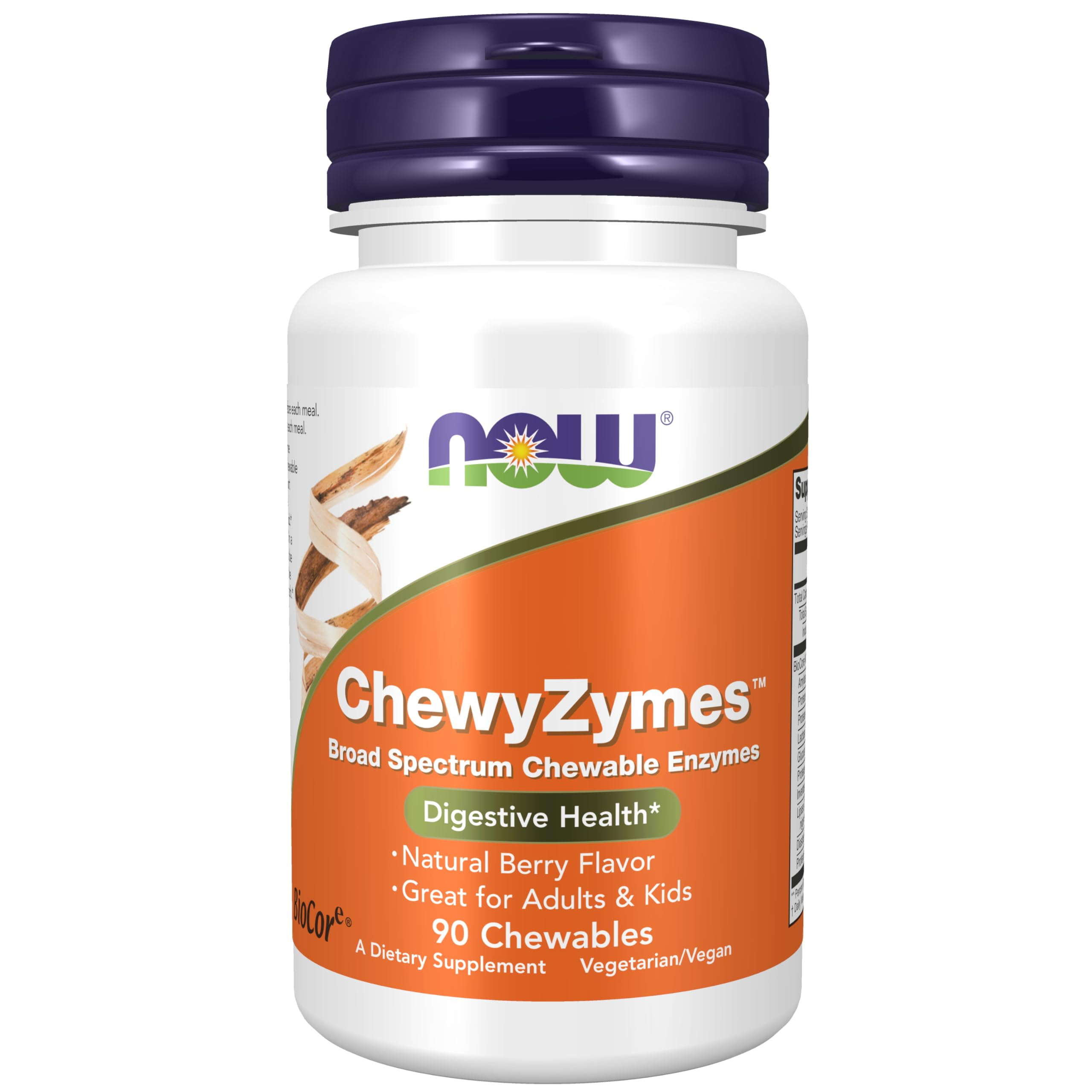 Now Supplements, Chewyzymes, Broad Spectrum Chewable Enzymes, Berry Flavor, 90 Chewables