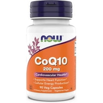 Now Supplements - CoQ10 (Coenzyme Q10) 200 mg, Supports Cardiovascular Health*, Kosher, Vegan 90 Vegetarian Capsules