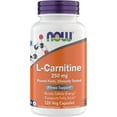 thumbnail image 1 of Now Supplements, L-Carnitine 250 mg, Purest Form*, Amino Acid*, Fitness Support*, Metabolic Support 120 Vegetarian Capsules, Gluten Free, Vegan, Kosher, Non-GMO, 1 of 7