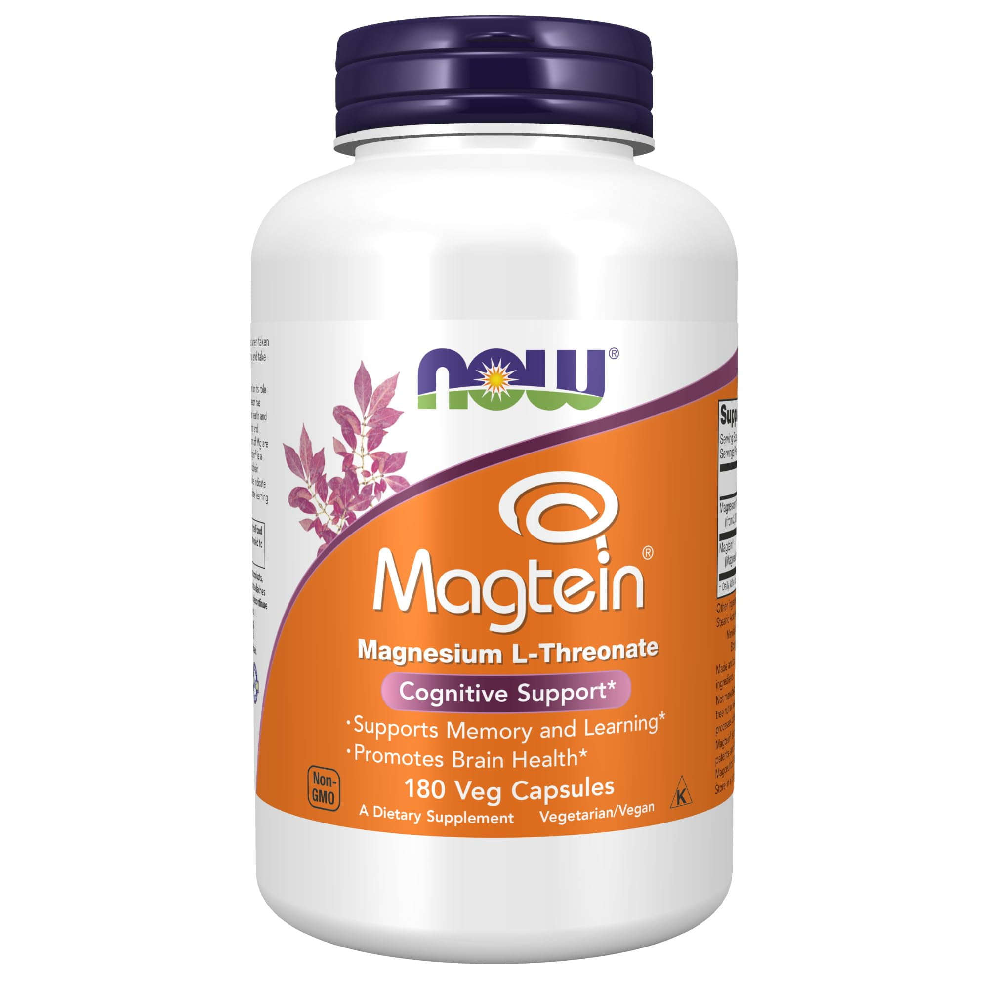 Now Supplements Magtein, Magnesium LThreonate, Cognitive Support*, 180