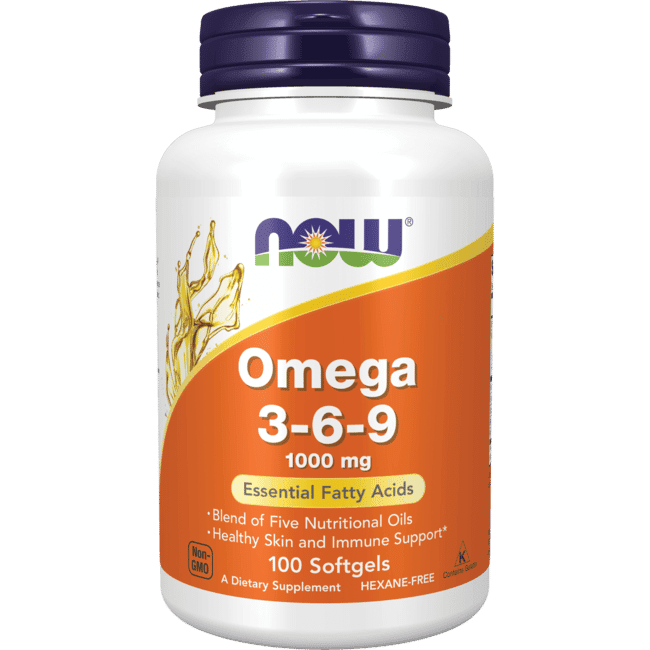 Now Supplements Omega-3-6-9 Softgels, 1000 Mg, 100 Ct