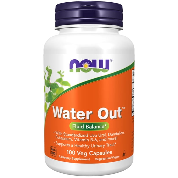 Now Supplements, Water Out With Standardized Uva Ursi, Dandelion