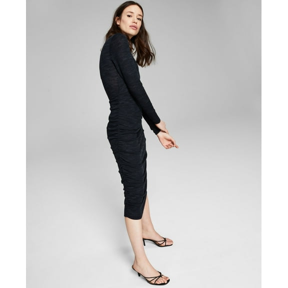 Now This Space Dyed Midi Dress Black XS