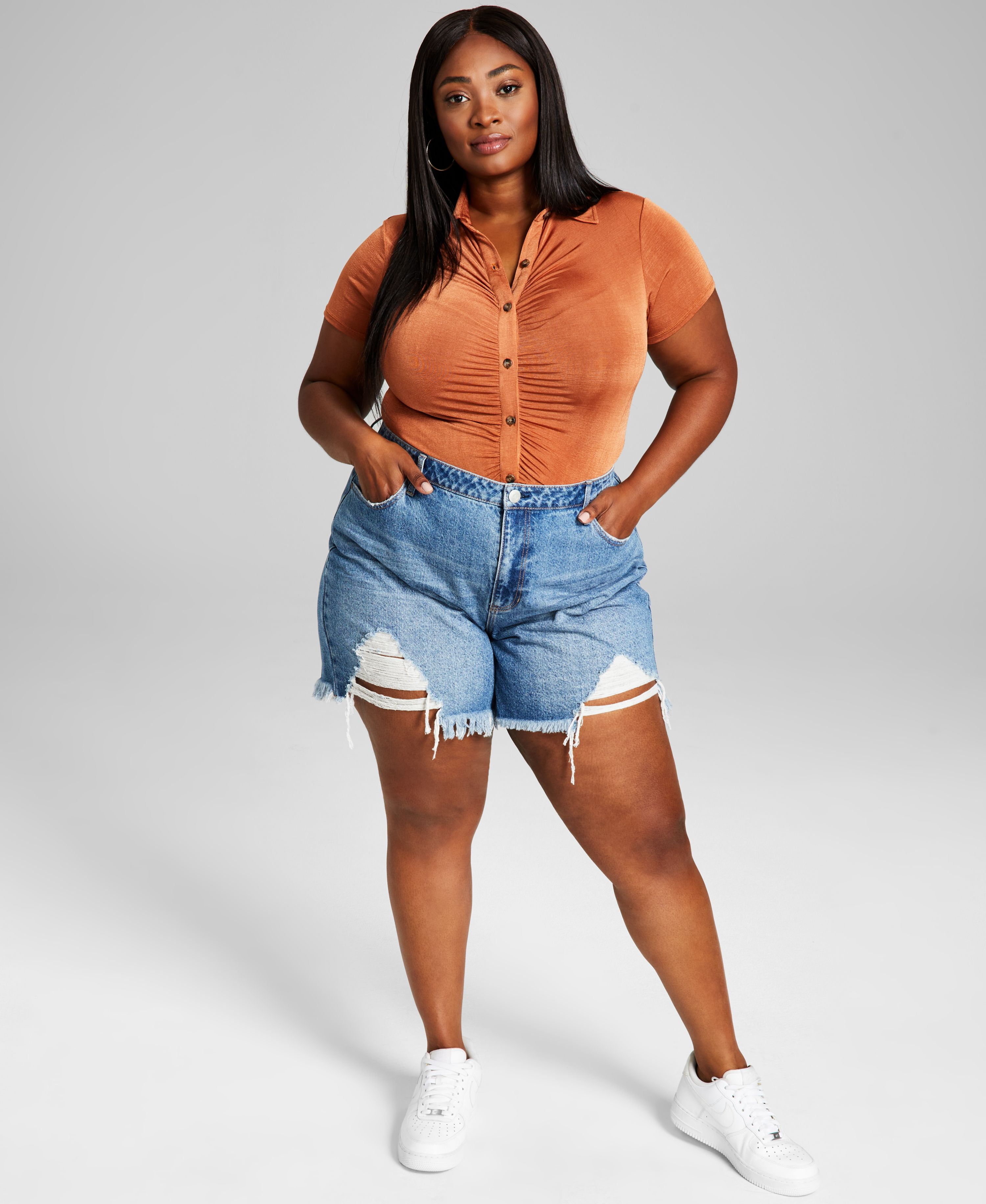 New High Waist Curvy Brand Jean Shorts 11/12