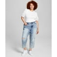 thumbnail image 1 of Now This Trendy Plus Size Mom Jeans Bosko Wash 18W, 1 of 1