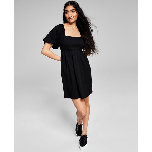 Now This Womens Babydoll Dress Black XS