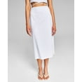 thumbnail image 1 of Now This Womens Cotton Midi Skirt White L, 1 of 1