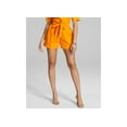 thumbnail image 1 of Now This Womens Cotton Paperbag Shorts Mango XL, 1 of 1