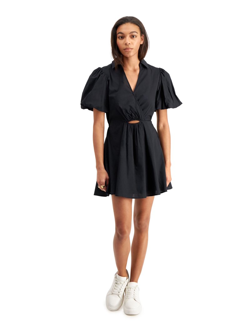 Now This Womens Cutout Fit Flare Dress Black XS Now This Womens Cutout Fit Flare Dress Black XS