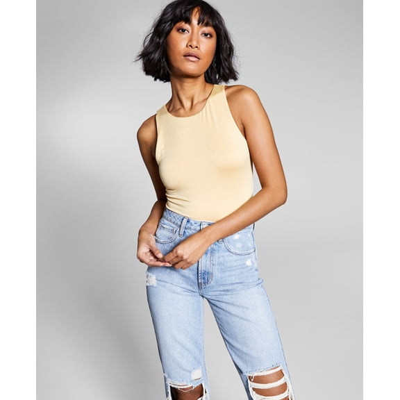 Now This Womens High Neck Bodysuit Honey XL
