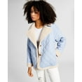 thumbnail image 1 of Now This Womens Quilted Fleece Lined Jacket Powder Blue XS, 1 of 1