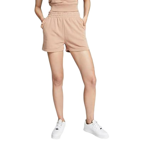 Now This Womens Ruffle Trimmed Shorts Almond L