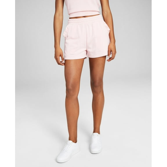 Now This Womens Ruffle Trimmed Shorts Bubblegum M