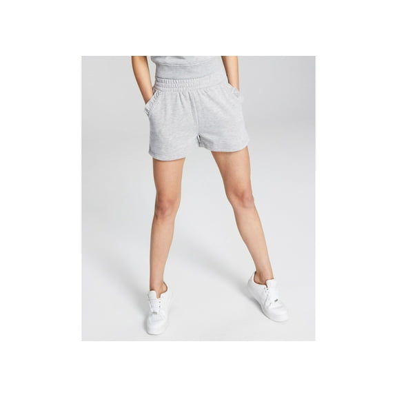 Now This Womens Ruffle Trimmed Shorts Medium Heather Grey XS