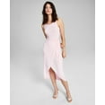 thumbnail image 1 of Now This Womens Side Tie Knit Midi Dress Bubblegum Pink L, 1 of 1
