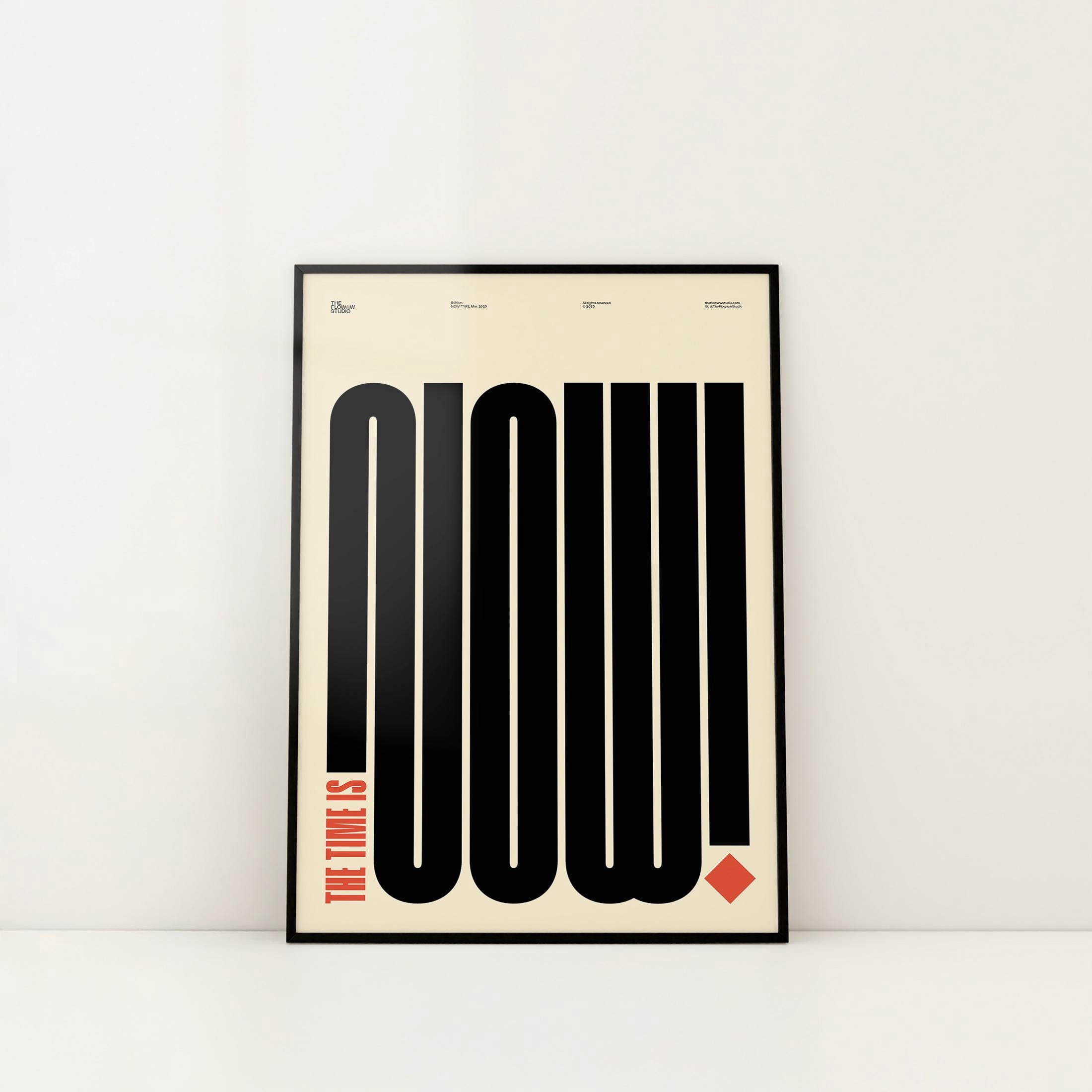 Now Typography Minimalist Letter Modern Graphic Design Poster , Poster ...