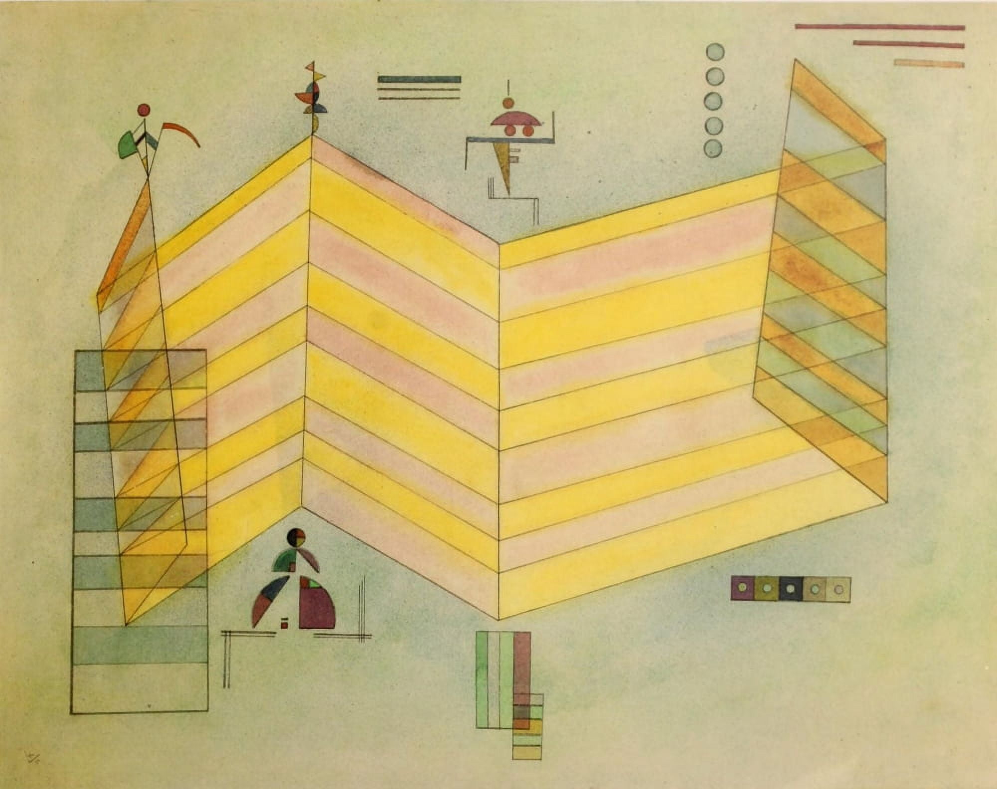 Now Upwards 1931 Canvas Art - Wassily Kandinsky (24 x 36)