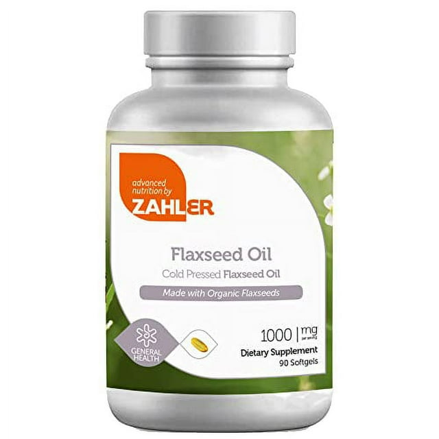 Now Vegetarian! Zahler Flaxseed Oil, Organic Flax Seed Oil, Cold