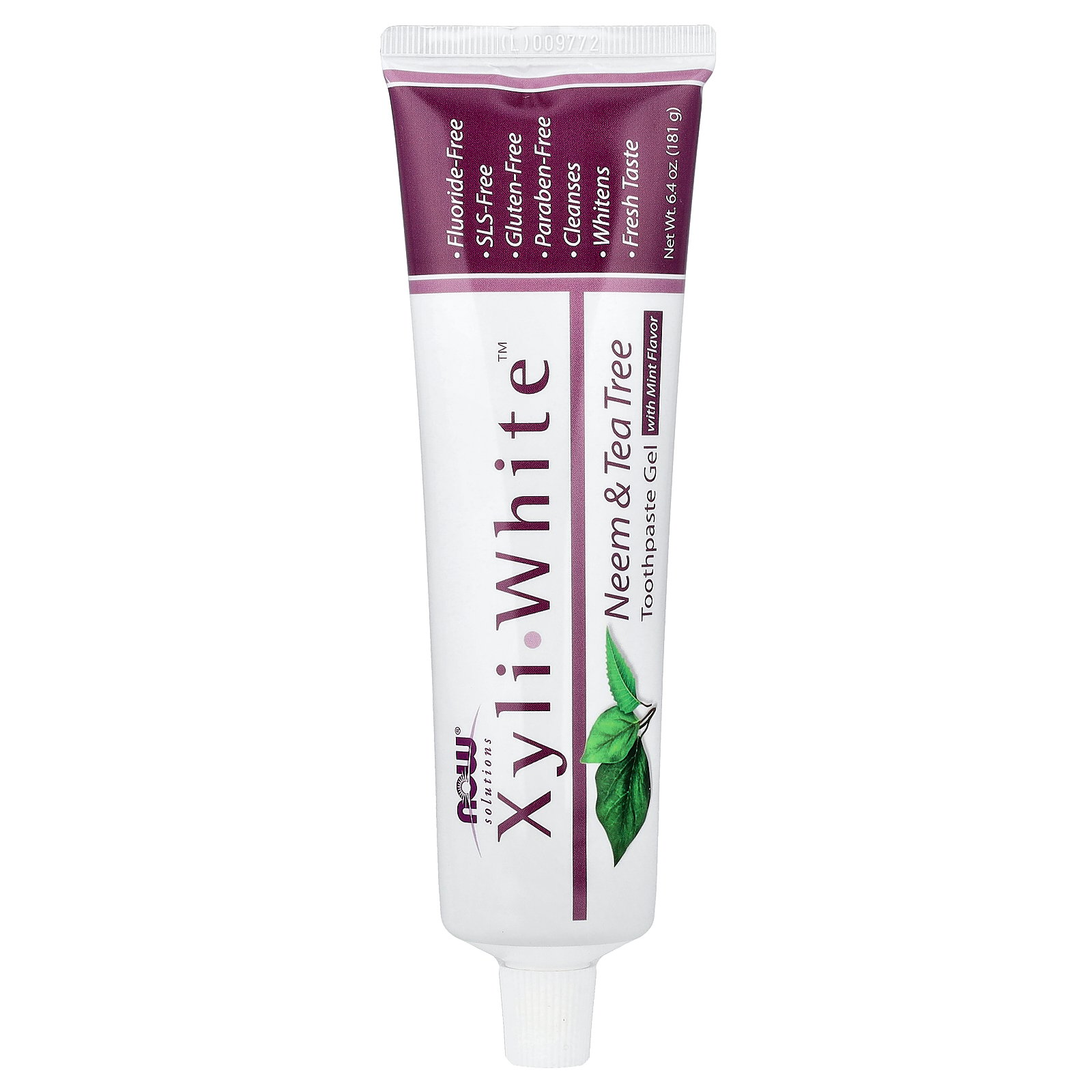 Now XyliWhite Fluoride Free Toothpaste, Neem & Tea Tree, 6.4 Oz