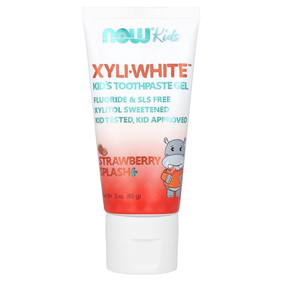 Now Xyliwhite Fluoride-Free Kids Toothpaste, Strawberry Splash, 3 Oz