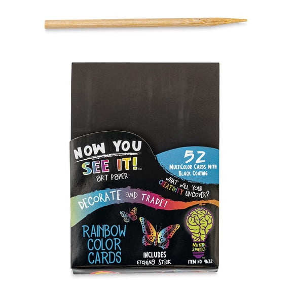 Now You See It Scratch and Reveal Art Paper - Color Splash, Pkg of 52 Cards