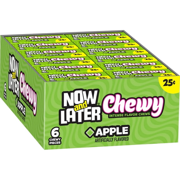 Now and Later Apple Chewy Candy, Box of 24