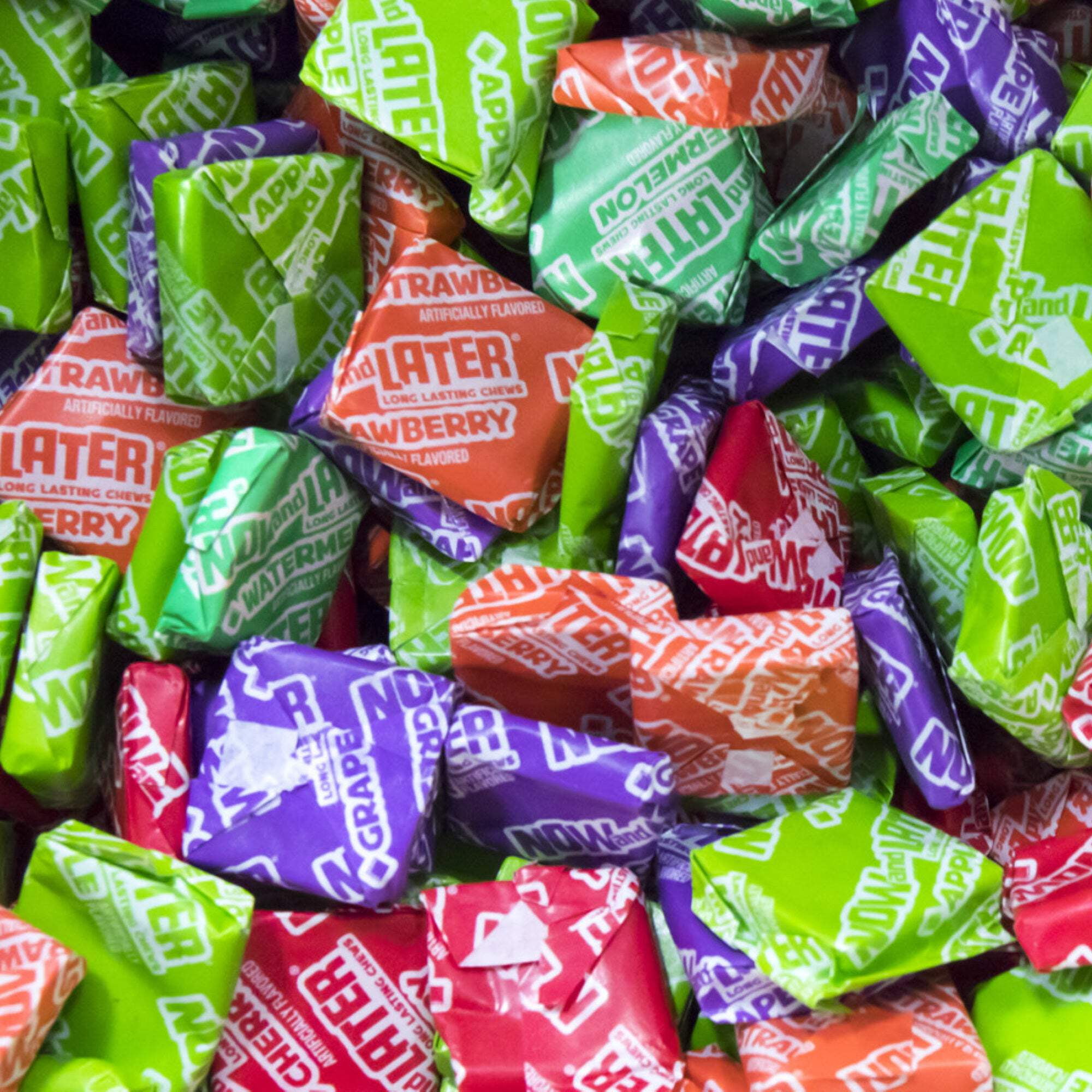 Now and Later Candy Bulk 2LB Bag of Now and Later Candy Soft Chew, Individually Wrapped Candy, Chewy Candy by Snackivore.