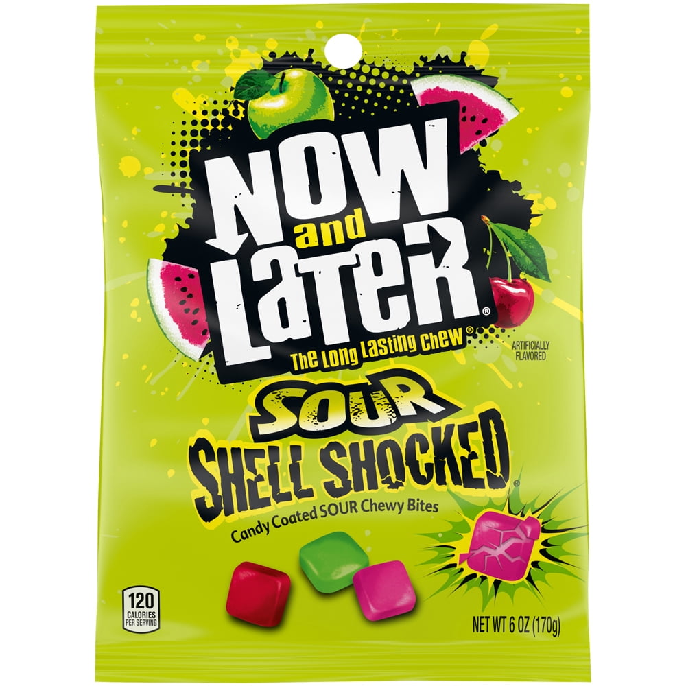 NOW LATER SOUR SHELL SHOCKED 6OZ