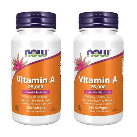 Now foods vitamin A fish liver oil, 250 softgels 2 pack