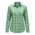 thumbnail image 1 of Nowekniz Women's Long-Sleeve Plaid Shirt With Collar, 1 of 5