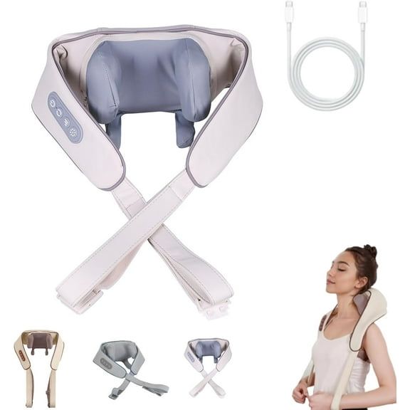 Noxa Massager, Noxa Neck and Shoulder Massager, Shoulder and Neck Massage Three Modes of Adjustment, Easy to Carry, A Good Choice for Gifts (Beige)
