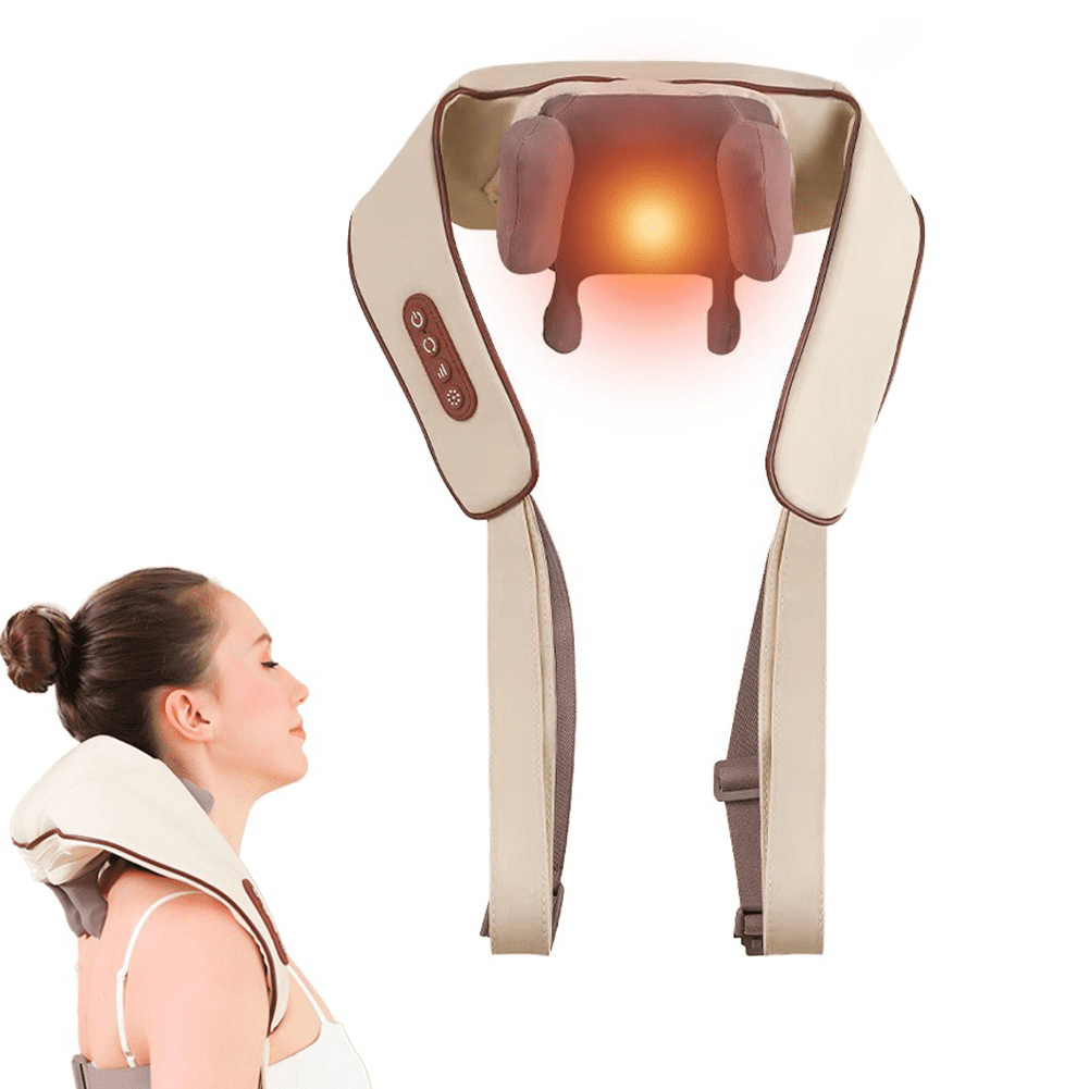 Noxa Neck and Shoulder Massager,4D Neck Massager for Pain Relief Deep Tissue, Kneading Shiatsu Neck and Shoulder Massager with Heat, Mothers Day Gifts for Women Fathers Day Men