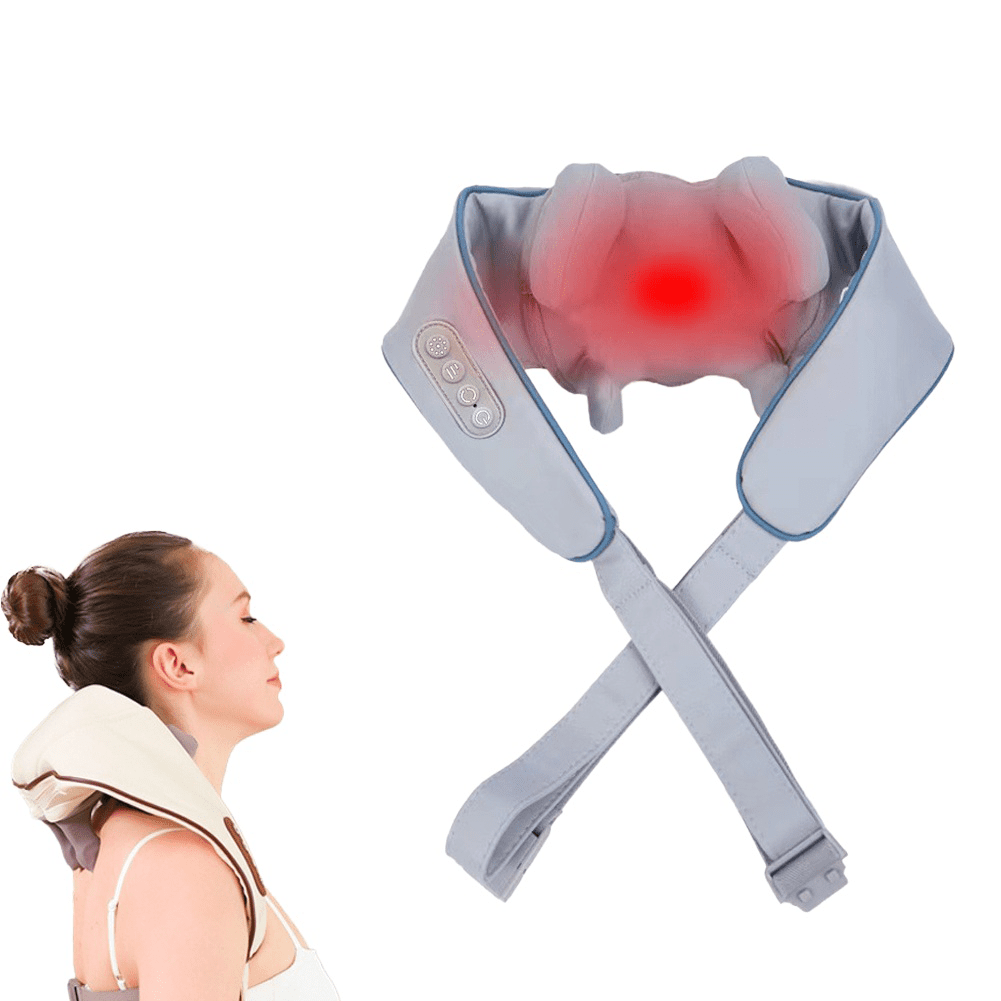 Noxa Neck and Shoulder Massager,4D Neck Massager for Pain Relief Deep Tissue, Kneading Shiatsu Neck and Shoulder Massager with Heat, Mothers Day Gifts for Women Fathers Day Men