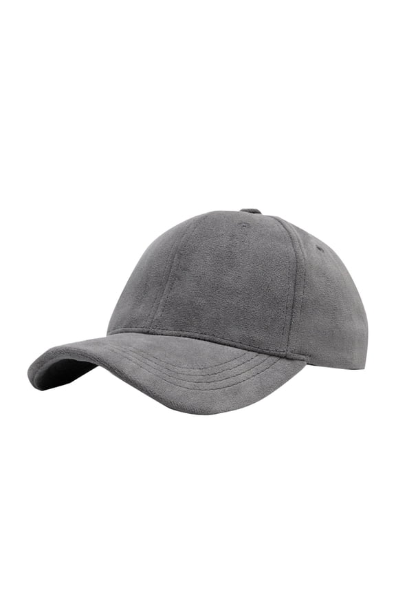 Cotton Baseball Caps for Men and Women Adjustable Strap Buckle Unisex Trucker Hat Gray Free Size