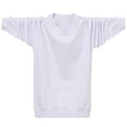 thumbnail image 1 of NoxwB (L-6XL)Big and Tall Thin Solid Color Baggy T-Shirts for Men Casual Workout Pullover Round Neck Long Sleeve Plus Size T-Shirts with Pocket White 6XL, 1 of 5