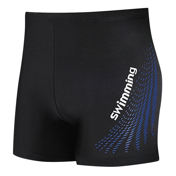 NoxwB Men's Athletic Swim Quick Dry Square Leg Swimsuit for Swimming Training Racing Swim Briefs Blue 3XL