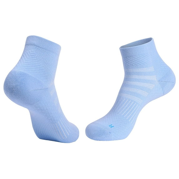 NoxwB Men's Compression Athletic Socks Fitness Running Thin Shallow Cut Summer Breathable Socks Sky Blue Free Size