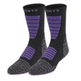 thumbnail image 1 of NoxwB Men's Cushioned Outdoor Hiking Socks Sweat Wicking Anti Odor Cotton Casual Everyday Work Athletic Crew Socks Purple Free Size, 1 of 2