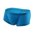 thumbnail image 1 of NoxwB Men's Ice Silk Thin Breathable Traceless Business Boxers Sexy Low Rise U Bulge Pouch Boxer Briefs Summer Comfort Underwear Blue L, 1 of 3