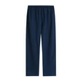 thumbnail image 1 of NoxwB Men's Pyjama Pants Solid Plaid Flannel Lounge Pants Sleepwear PJs Bottoms Navy M, 1 of 6