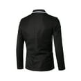 thumbnail image 1 of NoxwB Men's Trendy Plus Size Solid Color Suit Blazer Casual Wedding Business Jacket Notched-Lapel One-Button Long Sleeve Coat Black 2XL, 1 of 3