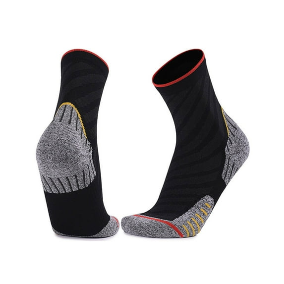 NoxwB One Pair Thin Crew Socks for Men and Women Breathable Casual Athletic Ankle Socks Summer Soft Color Block Patchwork Black Free Size