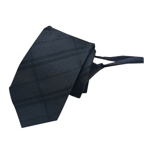 NoxwB Solid Striped Ties for Men and Boys Trendy Graphic Silk Formal Business Necktie Black Free Size