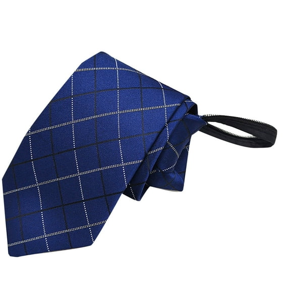 NoxwB Solid Striped Ties for Men and Boys Trendy Graphic Silk Formal Business Necktie Blue Free Size