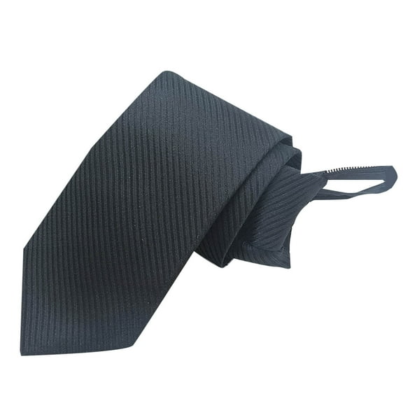 NoxwB Solid Striped Ties for Men and Boys Trendy Graphic Silk Formal Business Necktie Dark Gray Free Size